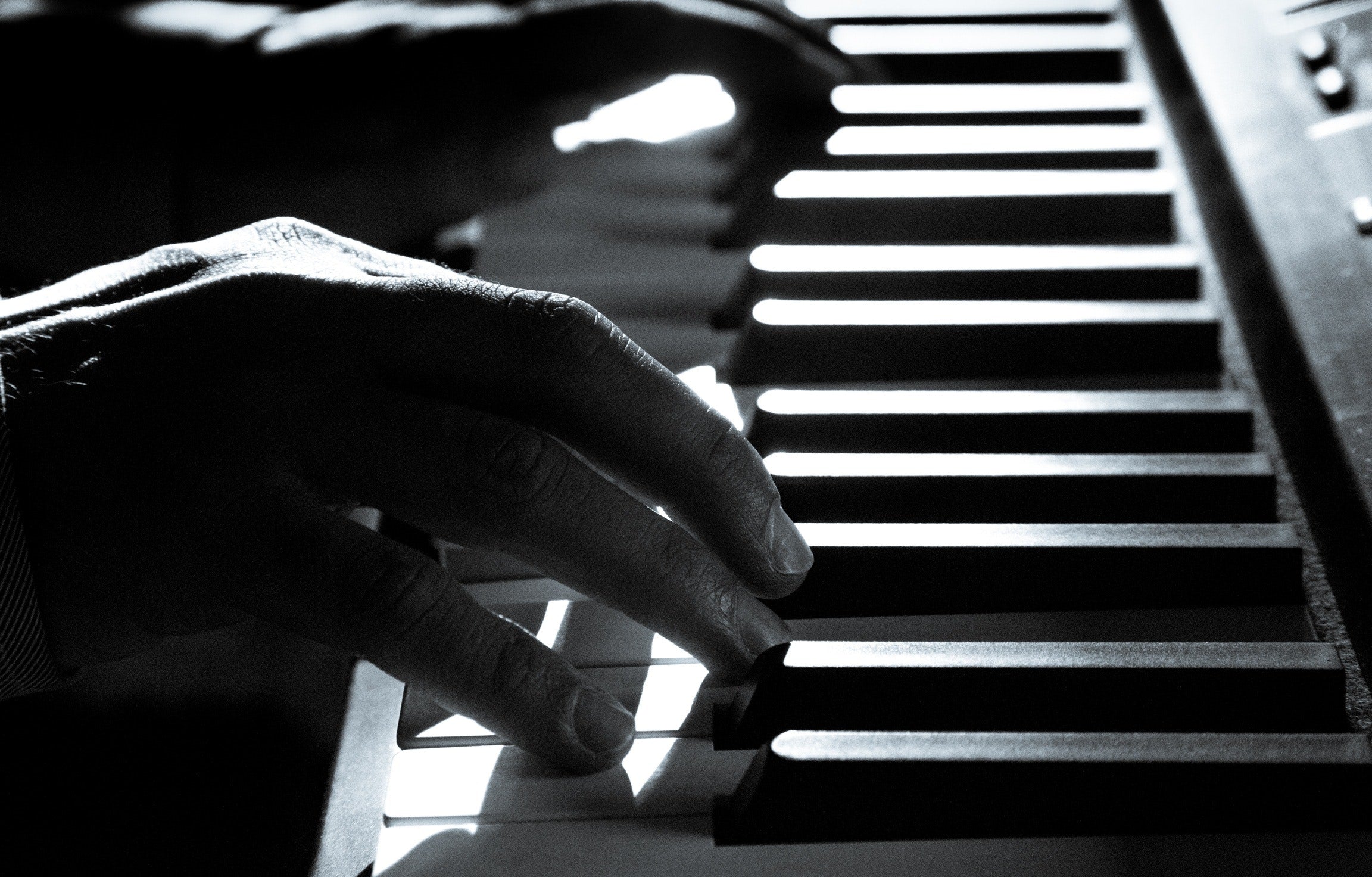 A pianist performing